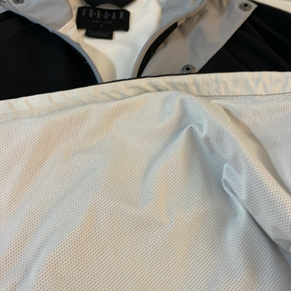 Vintage Jordan windbreaker hoody pullover black white Medium - Picture 11 of 13